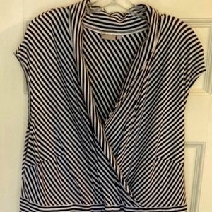 Plus Size Blue and White Stripe Maxi Dress